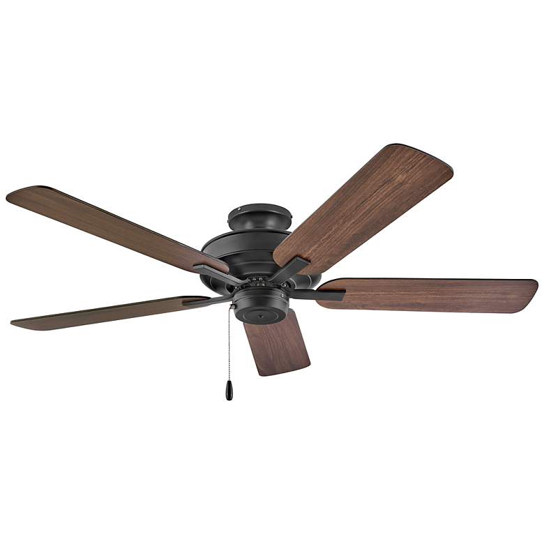 Image 5 52" Hinkley Metro Black and Walnut 5-Blade Ceiling Fan with Pull Chain more views