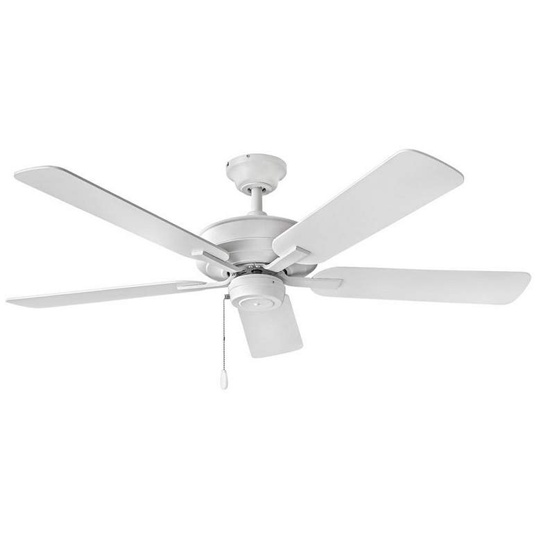 Image 1 52" Hinkley Metro Chalk White Wet Rated Pull Chain Ceiling Fan