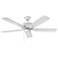 52" Hinkley Metro Chalk White Wet Rated Pull Chain Ceiling Fan