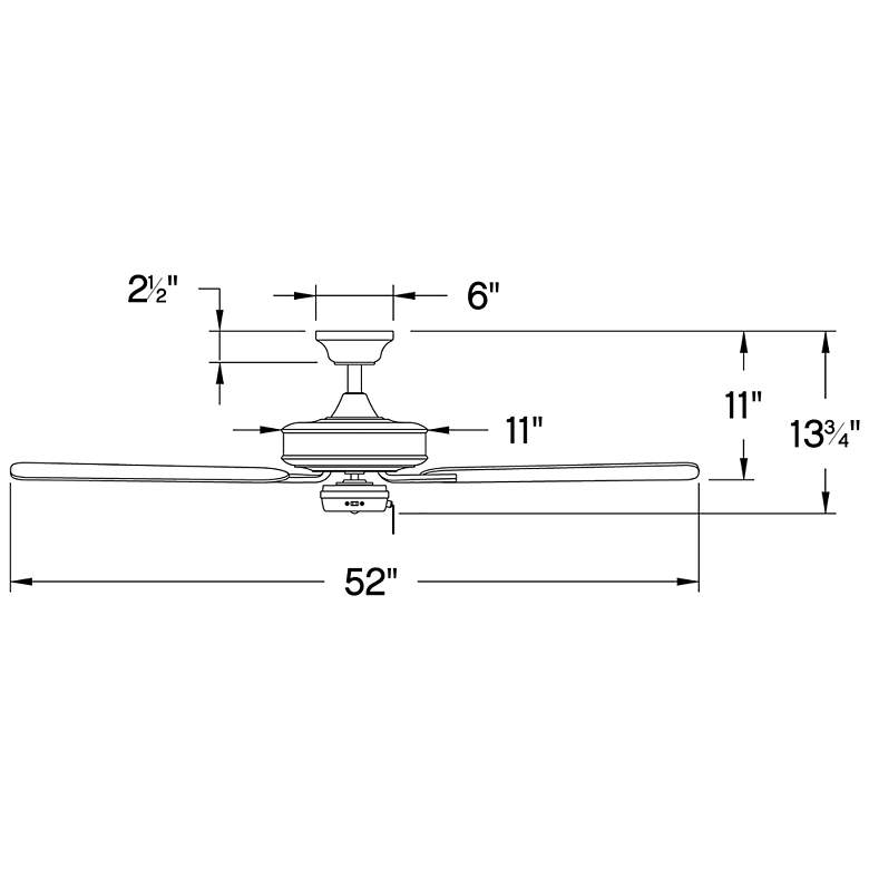 Image 3 52" Hinkley Metro Matte Black Wet Rated 5-Blade Pull Chain Ceiling Fan more views