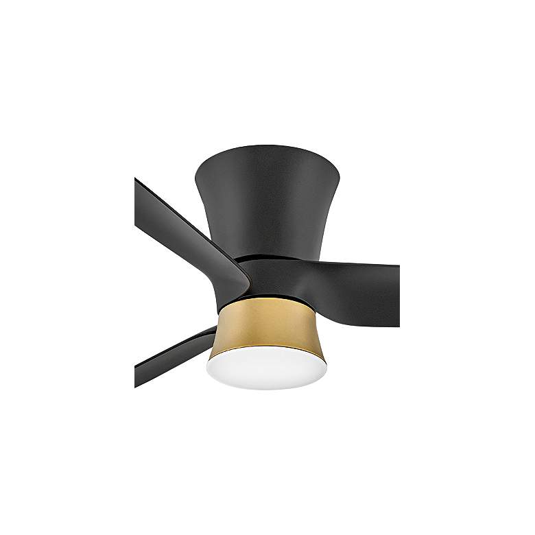 Image 2 52" Hinkley Neo LED Damp Brass and Black Smart Hugger Ceiling Fan more views