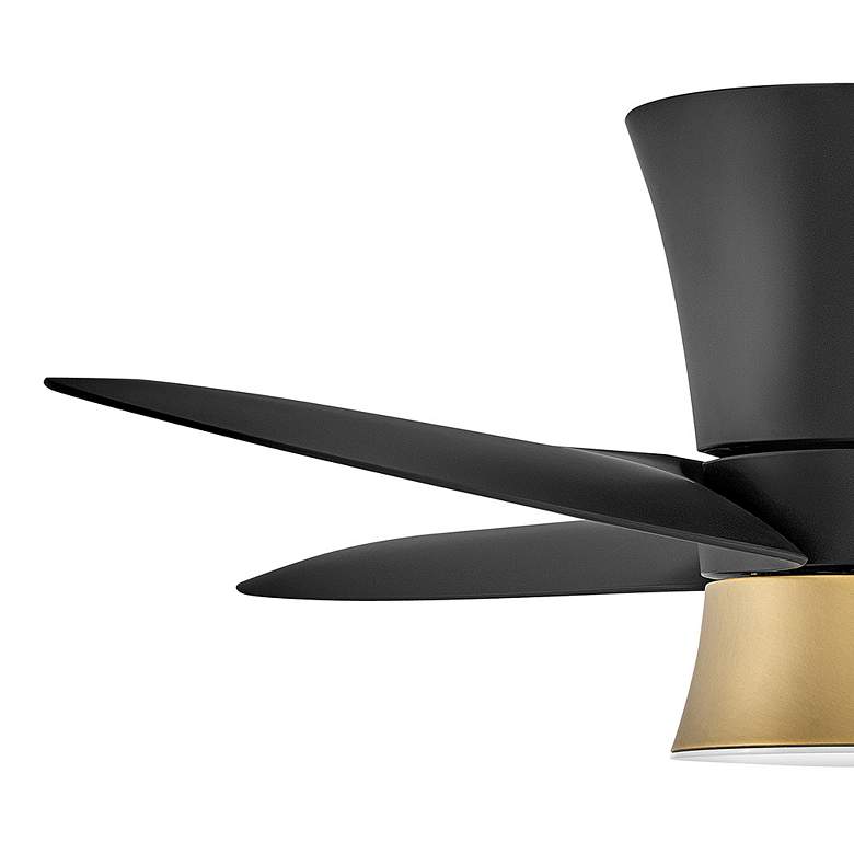 Image 3 52" Hinkley Neo LED Damp Brass and Black Smart Hugger Ceiling Fan more views