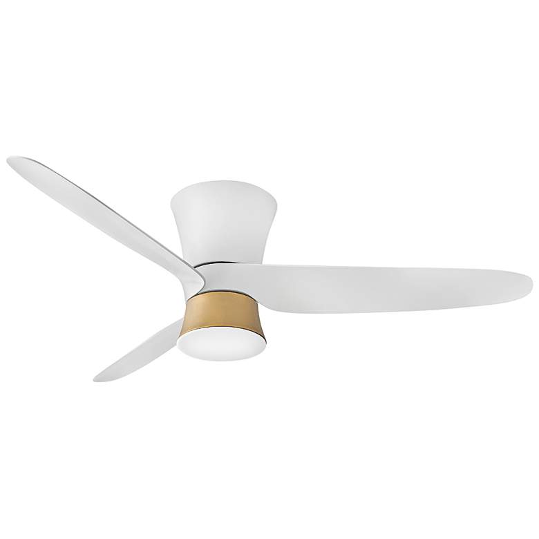 Image 3 52 inch Hinkley Neo Matte White Wet Rated LED Hugger Smart Ceiling Fan