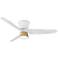 52" Hinkley Neo Matte White Wet Rated LED Hugger Smart Ceiling Fan