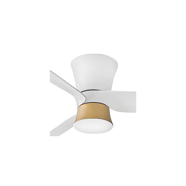 Image 4 52 inch Hinkley Neo Matte White Wet Rated LED Hugger Smart Ceiling Fan more views
