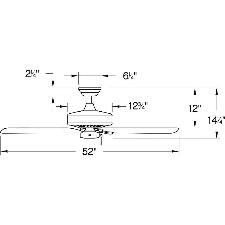 Image 5 52" Hinkley Oasis 5-Blade Pull Chain Ceiling Fan more views