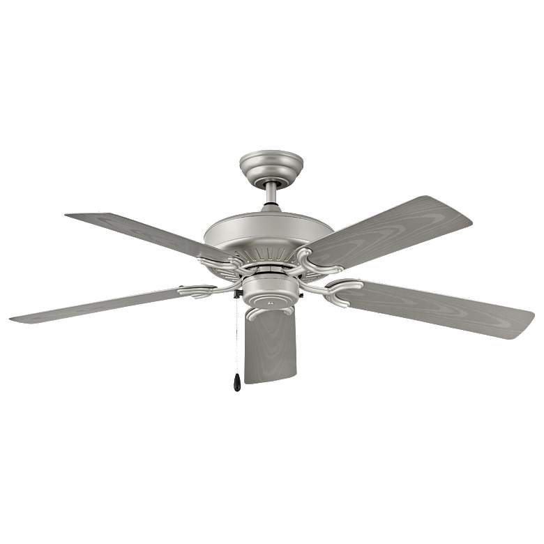 Image 1 52 inch Hinkley Oasis Brushed Nickel 5-Blade Pull Chain Ceiling Fan