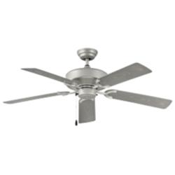 52&quot; Hinkley Oasis Brushed Nickel 5-Blade Pull Chain Ceiling Fan