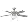 3_52" Hinkley Oasis Brushed Nickel 5-Blade Pull Chain Ceiling Fan more views