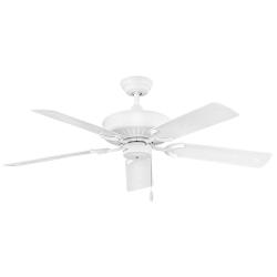 52&quot; Hinkley Oasis White Finish 5-Blade Pull Chain Ceiling Fan