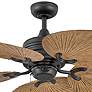 52" Hinkley Tropic Air Matte Black Wet Rated Pull Chain Ceiling Fan