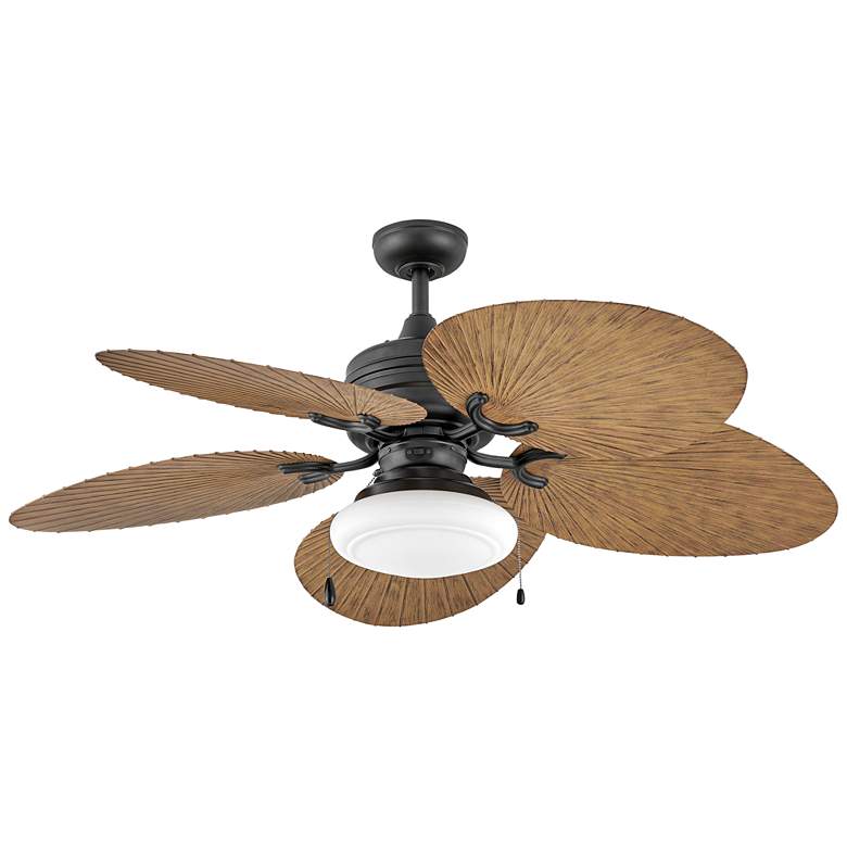 Image 3 52" Hinkley Tropic Air Matte Black Wet Rated Pull Chain Ceiling Fan more views