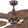 52" Hinkley Tropic Air Matte Bronze Wet Rated Pull Chain Ceiling Fan