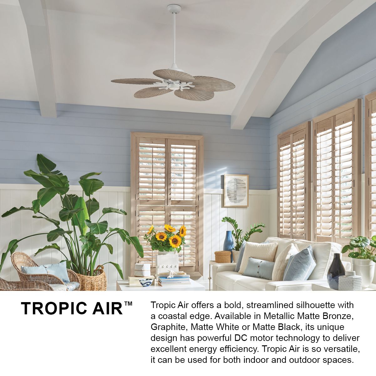 52" Hinkley Tropic Air Matte Bronze Wet Rated Pull Chain Ceiling Fan