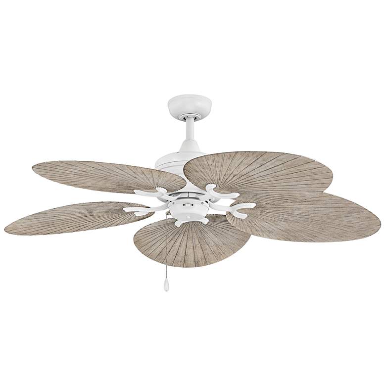 Image 3 52 inch Hinkley Tropic Air Matte White Wet Rated Pull Chain Ceiling Fan