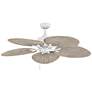 52" Hinkley Tropic Air Matte White Wet Rated Pull Chain Ceiling Fan in scene