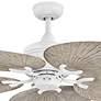 52" Hinkley Tropic Air Matte White Wet Rated Pull Chain Ceiling Fan in scene