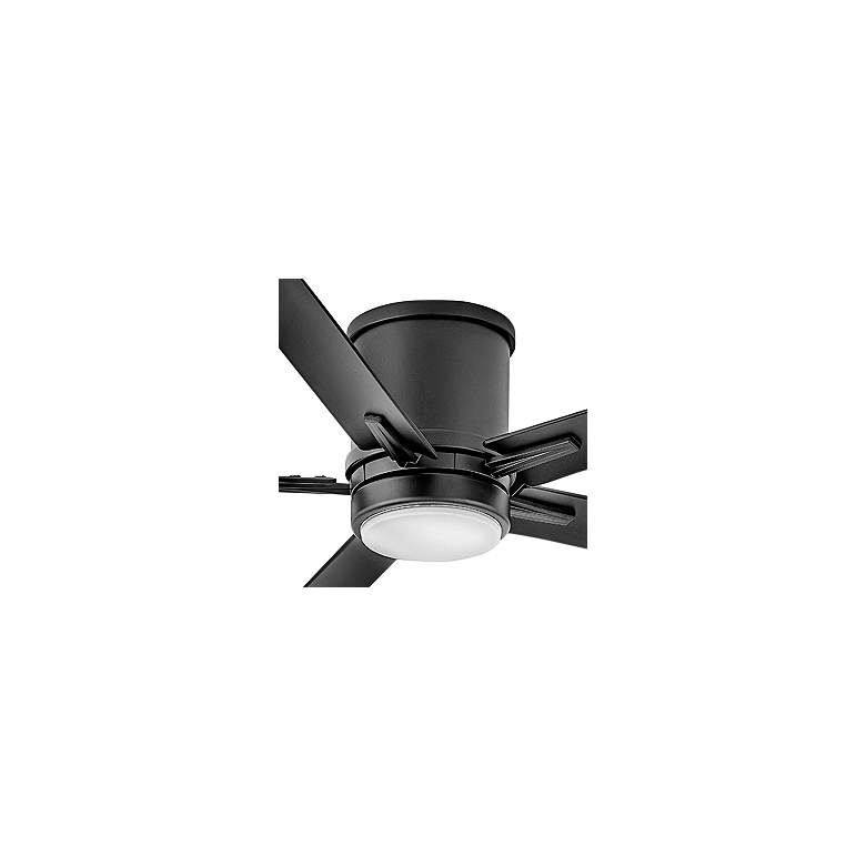 Image 2 52" Hinkley Vail Flush Black LED Wet Hugger Smart Ceiling Fan more views