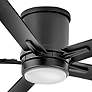 52" Hinkley Vail Flush Black LED Wet Hugger Smart Ceiling Fan
