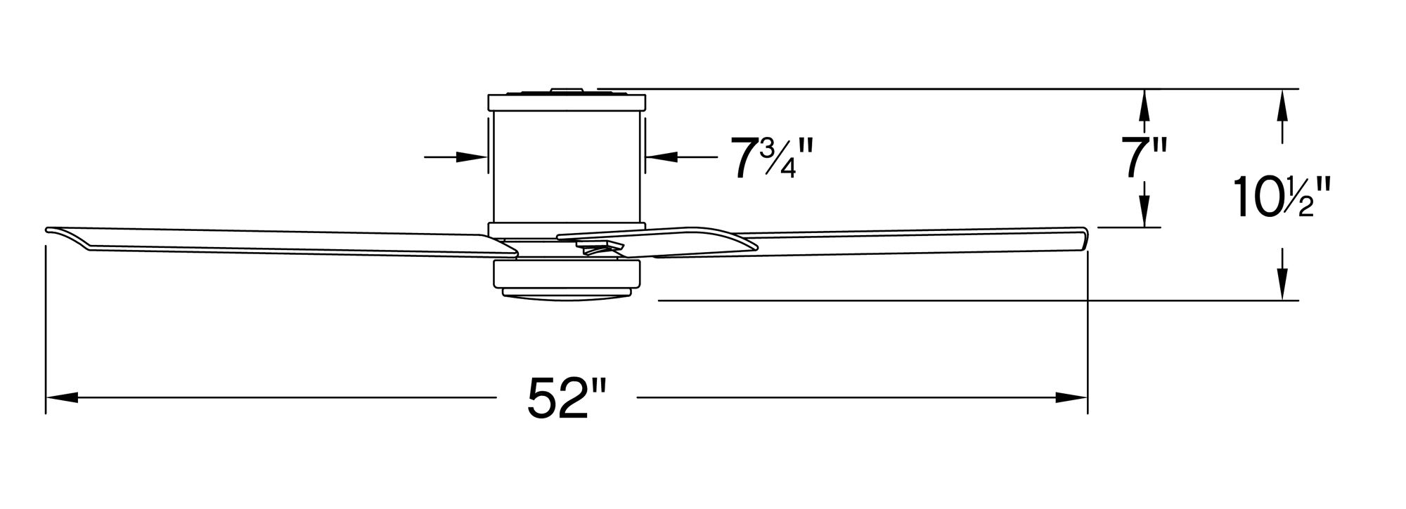 52" Hinkley Vail Flush Black LED Wet Hugger Smart Ceiling Fan