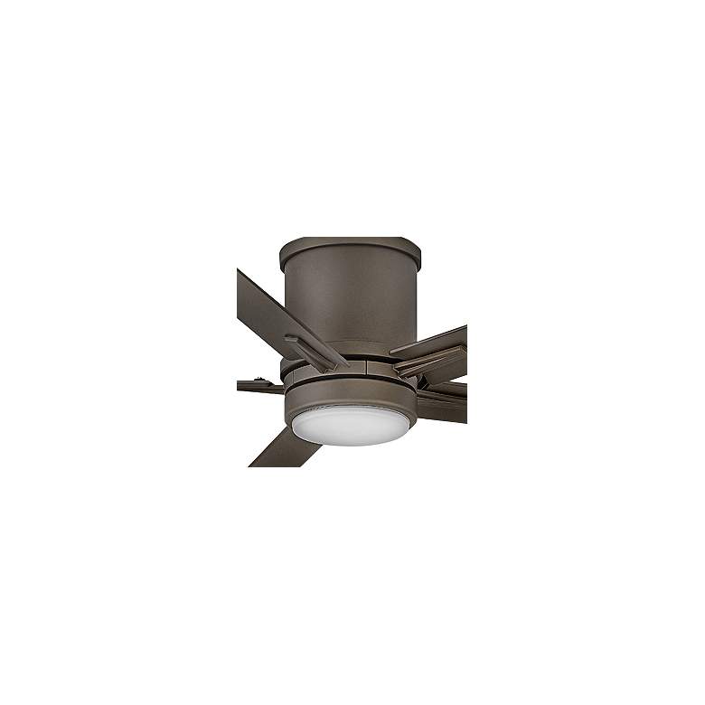 Image 2 52" Hinkley Vail Flush Bronze LED Wet Hugger Smart Ceiling Fan more views