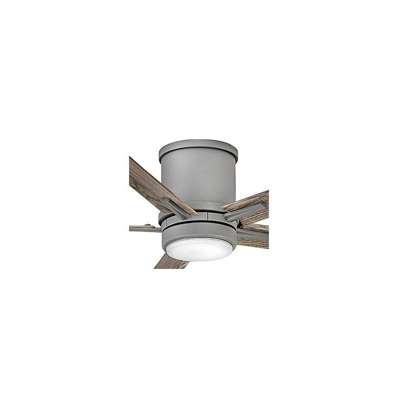 Image 2 52" Hinkley Vail Flush Graphite LED Wet Hugger Smart Ceiling Fan more views
