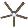 52" Hinkley Vail Flush Graphite LED Wet Hugger Smart Ceiling Fan