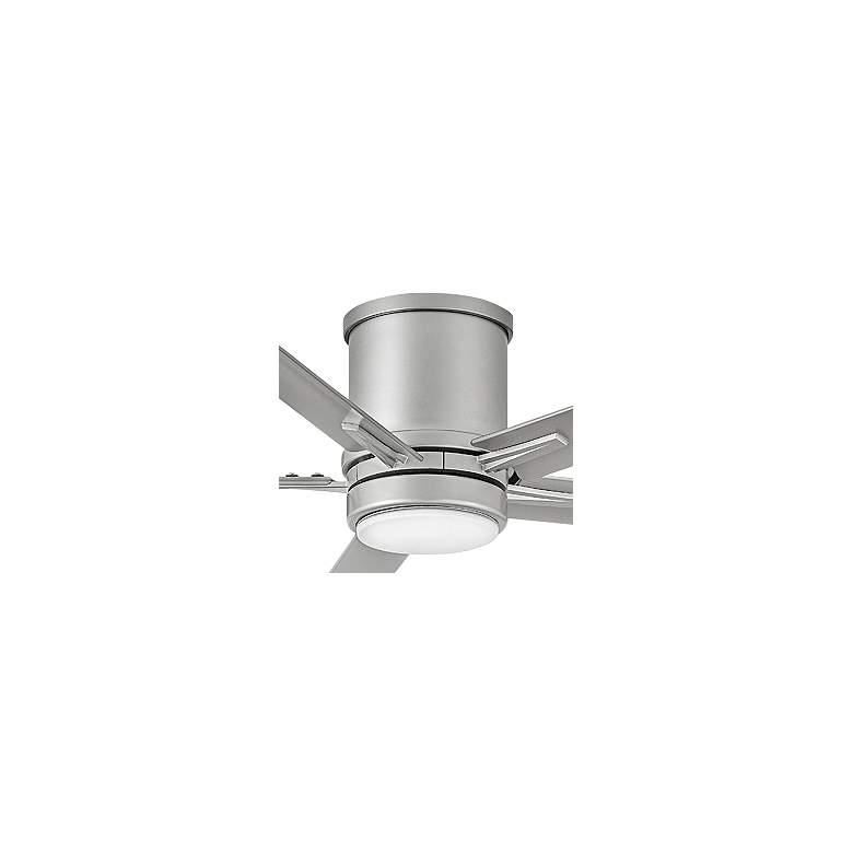 Image 2 52" Hinkley Vail Flush Nickel Wet Hugger Smart Ceiling Fan with Remote more views