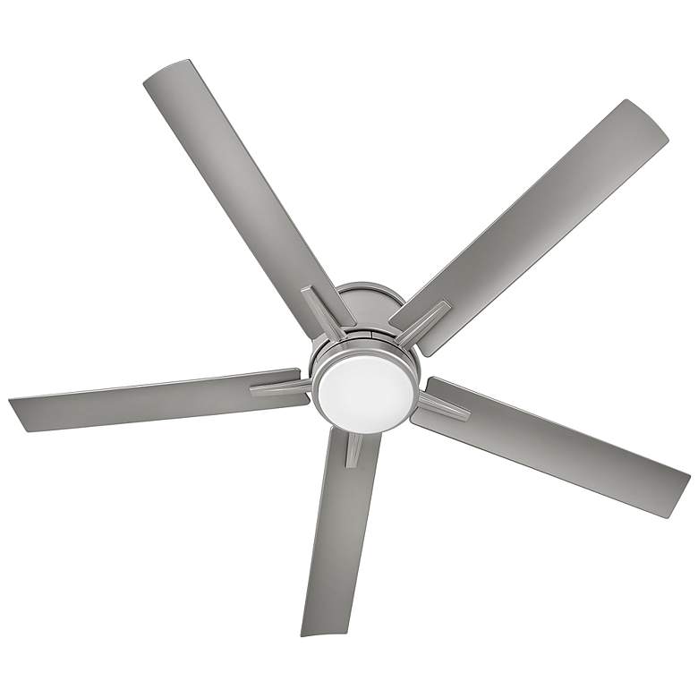 Image 3 52" Hinkley Vail Flush Nickel Wet Hugger Smart Ceiling Fan with Remote more views
