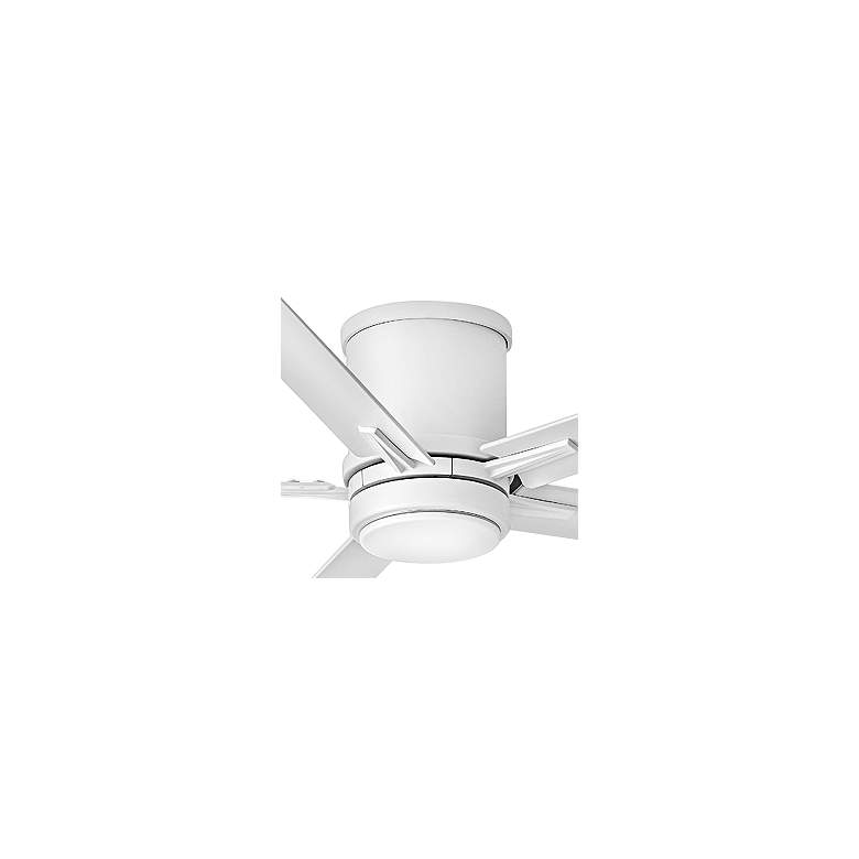 Image 2 52" Hinkley Vail Flush White LED Wet Hugger Smart Ceiling Fan more views