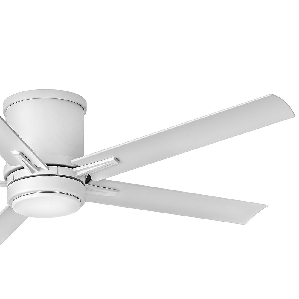 52" Hinkley Vail Flush White LED Wet Hugger Smart Ceiling Fan