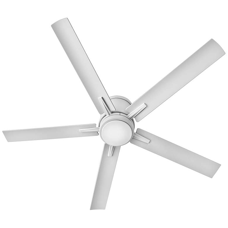 Image 3 52" Hinkley Vail Flush White LED Wet Hugger Smart Ceiling Fan more views