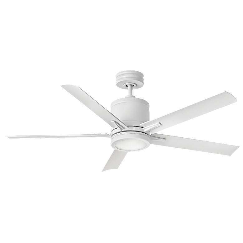 Image 1 52" Hinkley Vail Matte White Smart LED Outdoor Ceiling Fan