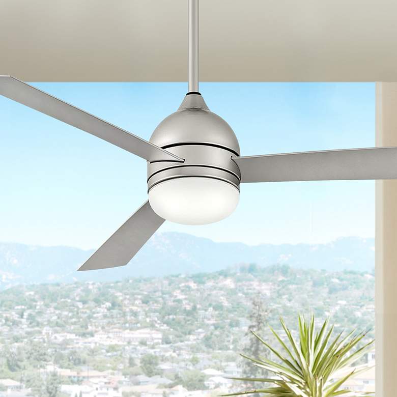 Image 1 52 inch Hinkley Verge Brushed Nickel Wet Rated LED Ceiling Fan