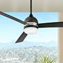 52" Hinkley Verge Matte Black Wet Rated LED Ceiling Fan