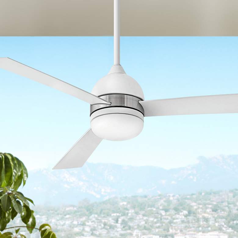 Image 1 52" Hinkley Verge Matte White Wet Rated LED Ceiling Fan