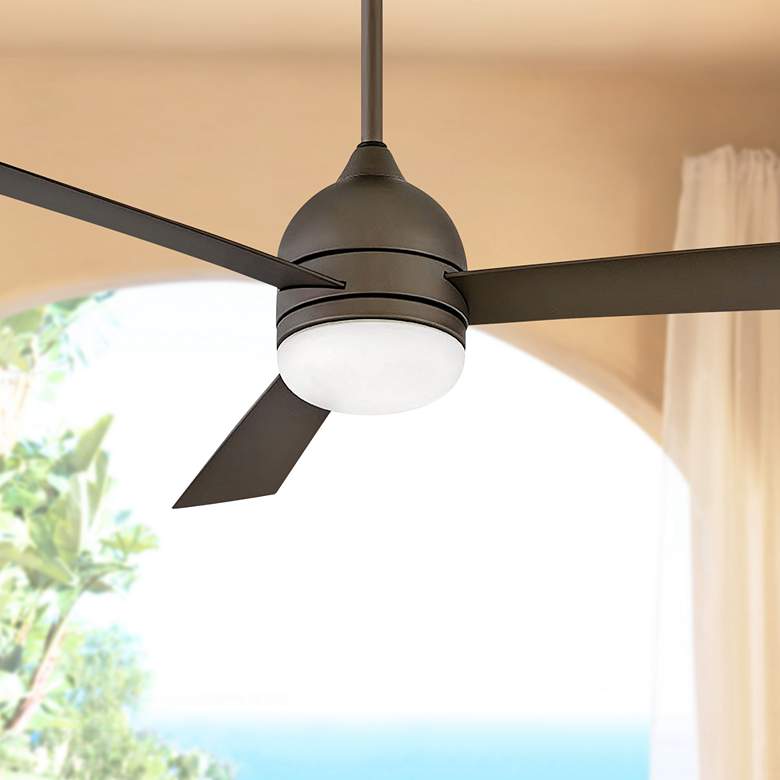 Image 1 52 inch Hinkley Verge Metallic Matte Bronze Wet Rated LED Ceiling Fan