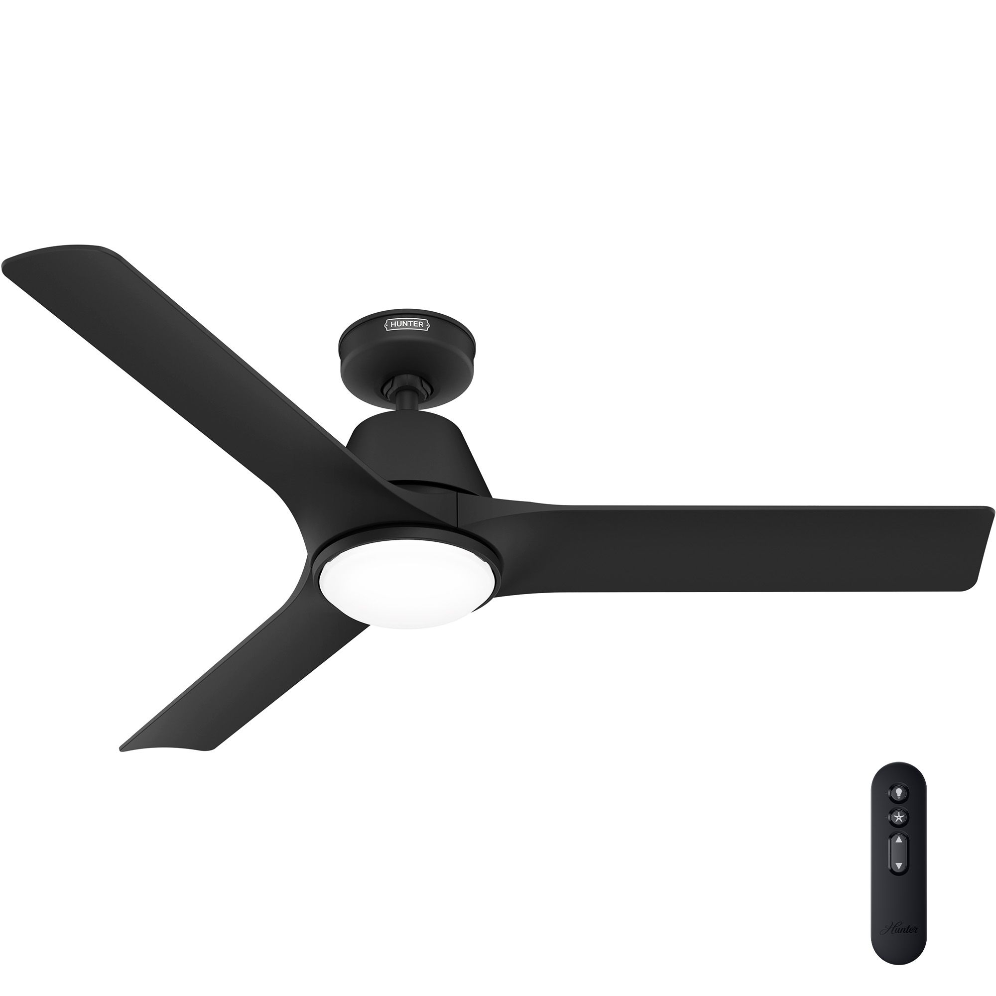 Image 4 52" Hunter Aeronaut Matte Black LED Smart Ceiling Fan more views
