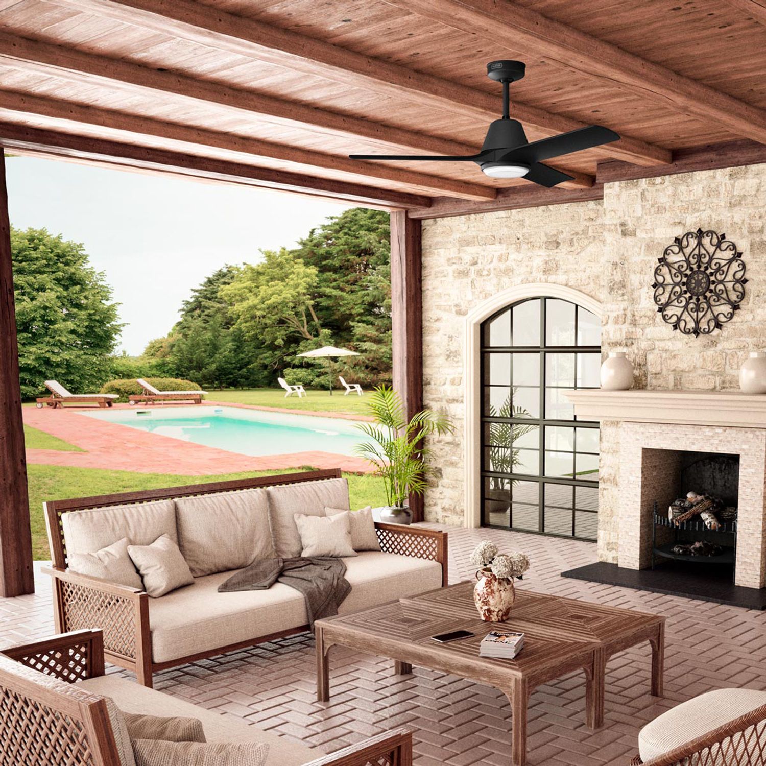 Image 5 52" Hunter Aeronaut Matte Black LED Smart Ceiling Fan more views