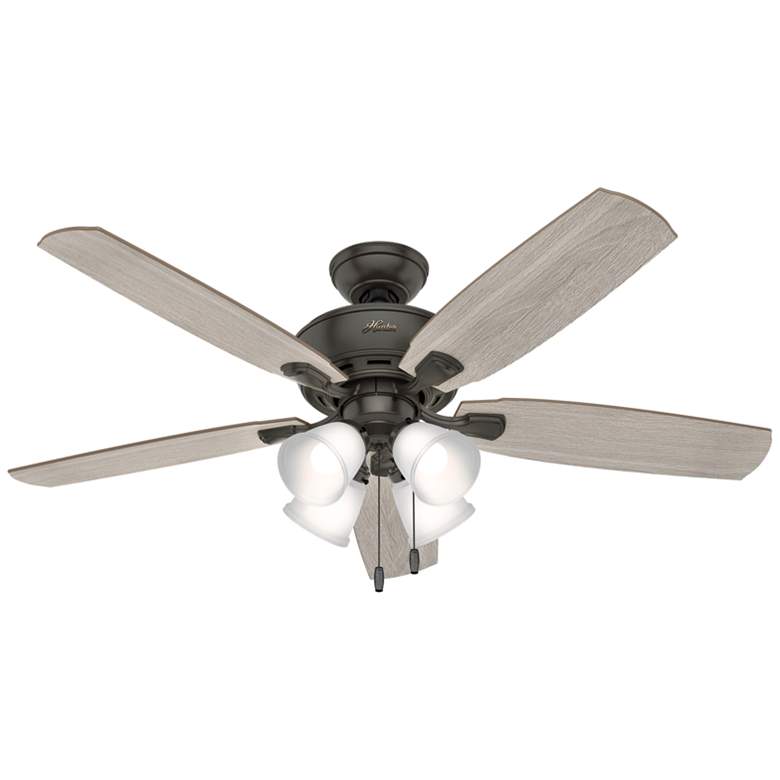 Image 1 52 inch Hunter Amberlin Noble Bronze Ceiling Fan with LED Light Kit