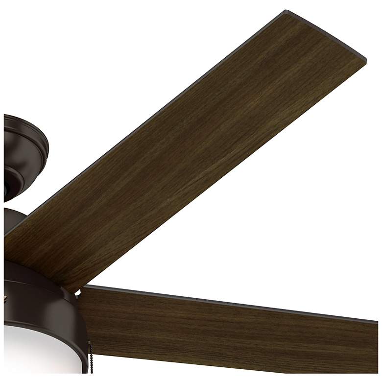 Image 2 52" Hunter Anslee LED Bronze Ceiling Fan with Pull Chain more views