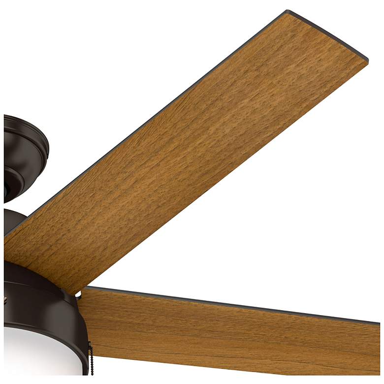 Image 3 52" Hunter Anslee LED Bronze Ceiling Fan with Pull Chain more views