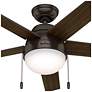 Thumbnail4 of 52" Hunter Anslee LED Bronze Ceiling Fan with Pull Chain more views