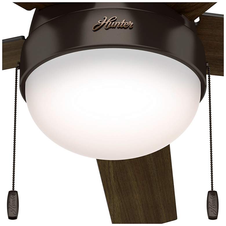 Image 6 52" Hunter Anslee LED Bronze Ceiling Fan with Pull Chain more views