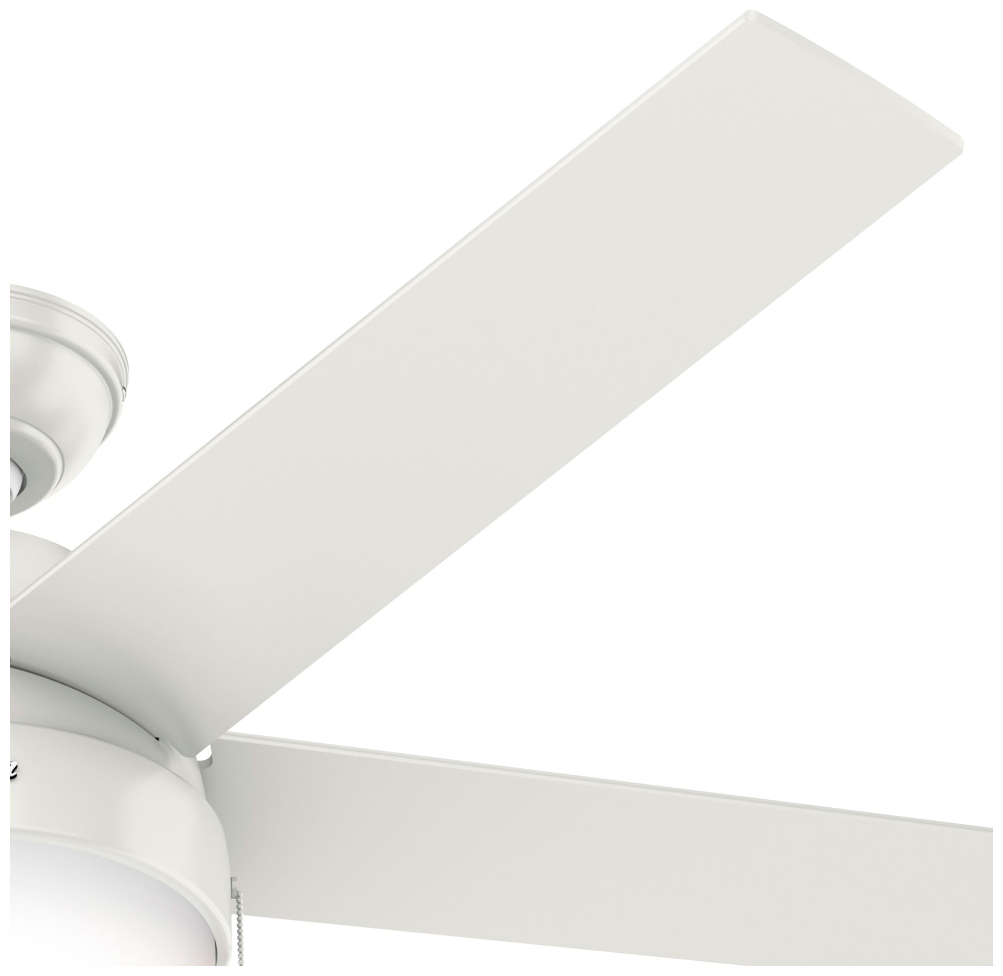 Image 2 52" Hunter Anslee LED Fresh White Finish Ceiling Fan with Pull Chain more views