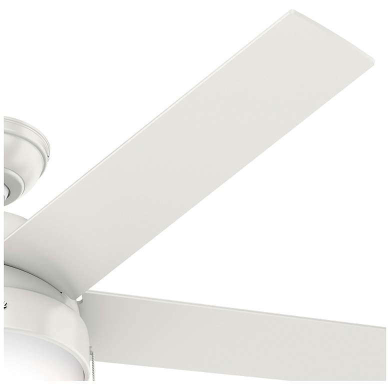 Image 2 52" Hunter Anslee LED Fresh White Finish Ceiling Fan with Pull Chain more views