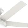 2_52" Hunter Anslee LED Fresh White Finish Ceiling Fan with Pull Chain more views