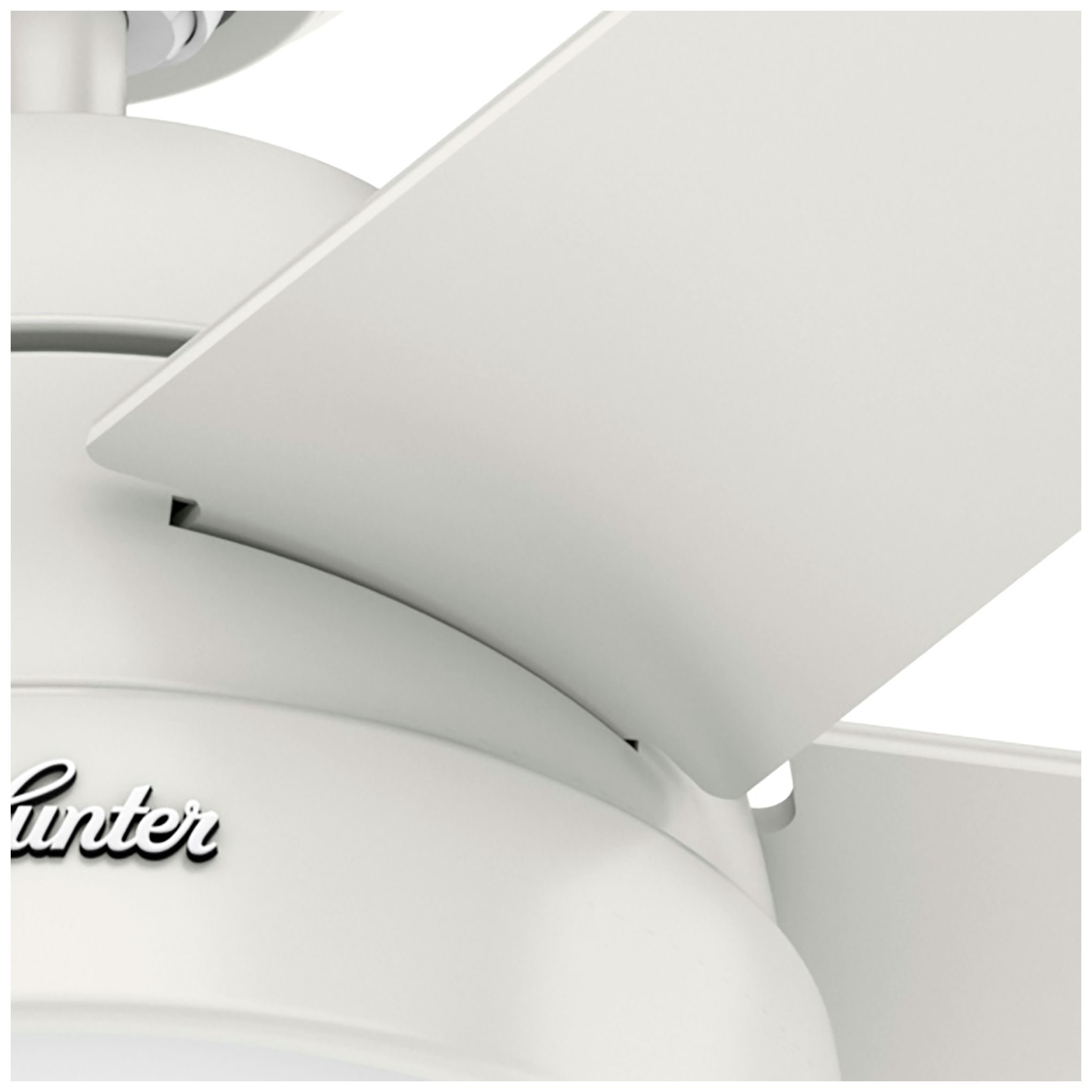 Image 7 52" Hunter Anslee LED Fresh White Finish Ceiling Fan with Pull Chain more views