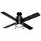 52" Hunter Beck Matte Black LED Ceiling Fan