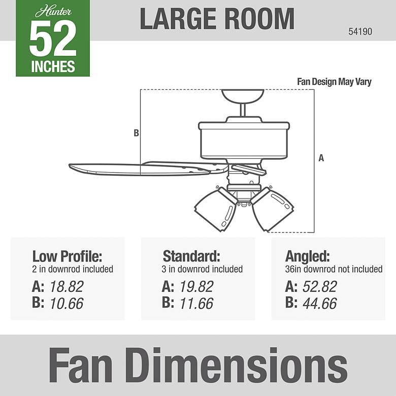 Image 7 52" Hunter Bennett 3-Light LED Brushed Nickel Ceiling Fan with Remote more views